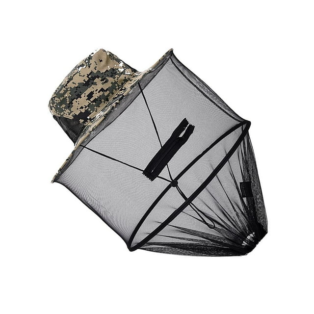 Antis Malla Cabeza Protección Facial de Pesca Sombrero Perfecl Camuflaje Digital