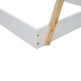 thumbnail image 6 of Twin Bed Frames with Triangle Structure, Montessori Floor Bed, Bed Frame, Tent Floor Bed with X-shaped Safety Railings for Adults Boys and Girls, White and Natural, 6 of 9