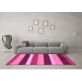 thumbnail image 3 of Ahgly Company Indoor Round Abstract Pink Modern Area Rugs, 6' Round, 3 of 4