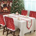 thumbnail image 4 of Red Christmas Chair Covers Set of 1 Shiny Star Xmas Tree Balls Snowflakes Winter Chair Back Covers Stretch Removable Washable Slipcovers Protector for Dining Room Kitchen Party Decor, 4 of 5