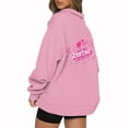 thumbnail image 2 of Mode Décontractée à Manches Longues Imprimé Floral Fermeture Éclair Épaule Extérieure Surdimensionnée Sweat-Shirts Noir S, 2 of 6