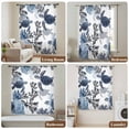 thumbnail image 5 of Navy Blue Black Coastal Turtle Sheer Curtains 63 Inches Long, Nautical Sea Coral Shell Light Filering Curtains, Breathable Simi Curtain Privacy Drapes for Living Room Bedroom Window Treatment, 5 of 7