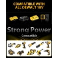 thumbnail image 4 of 2 Pack 8.0Ah Replacement Battery and 4.0Ah Charger for Dewalt 20V Max Batteries DCB200 DCB205-2 DCB206 DCB204 DCB203 DCB208 Compatible with Dewalt 20V Cordless Power Tools, 4 of 6