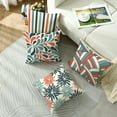 thumbnail image 4 of Outdoor Pillow Covers 18x18 Set of 4 Waterproof Outdoor Pillows Couch Throw Pillow Covers Striped Printing Decorative Pillow Covers Decorations for Patio, Garden, Home\u2026\u2026, 4 of 6
