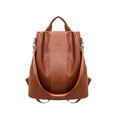 thumbnail image 1 of Mochila de gran capacidad, sencilla, antirrobo, para mujer, informal, combinable, de cuero suave, moderna, 1 of 1
