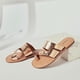 thumbnail image 5 of Sandalias Luoika para mujer, planas, anchas, doradas, 7,5 cm de ancho, para verano, playa, 5 of 8