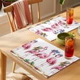thumbnail image 4 of Placemat Set of 4 Watercolors Flamingo Placemats for Dining Table Beach Wave Washable Table Mats for Kitchen and Party Decor Indoor & Outdoor Use, 4 of 8