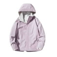 thumbnail image 1 of Timegard Manteaux Coquille Souple pour Femmes Grande Taille à Fermeture Éclair Randonnée Plein Air Coupe-Vent Léger Imperméable, 1 of 3