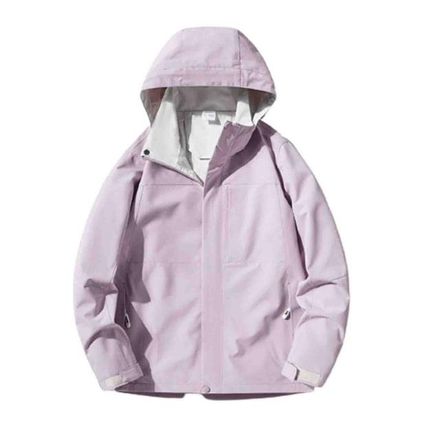 AherBiu Manteau Coupe-Vent Grande Taille Femme Imperméable Léger Imperméable Décontracté Randonnée Plein Air Vestes