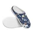 thumbnail image 3 of Rateoe Forest Elk Print Women's Men's Cotton Knit Slippers Lightweight Memory Foam Indoor House Shoes with Anti-Skid Sole-44/45, 3 of 7
