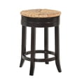 thumbnail image 2 of Home Square 2 Piece Swivel Rush Seat Counter Stool Set in Espresso, 2 of 5