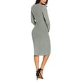 thumbnail image 4 of Asyoly Women Cable Knit Pullover Sweater Dress Crewneck Pencil Midi Bodycon Sweaters Dress, 4 of 8