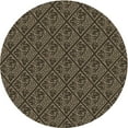 thumbnail image 1 of Ahgly Company Machine Washable Indoor Round Transitional Burgundy Brown Area Rugs, 6' Round, 1 of 7