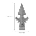 thumbnail image 2 of FONDOTIN 4Pcs Replacement Finials Cast Aluminium Dark Grey Elegant Shape Fence Accessories, 2 of 6