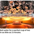 thumbnail image 3 of Chefman 1L Electric Glass Kettle w/ LED Indicator Light, Automatic Shutoff - Black, New, 3 of 8