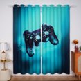thumbnail image 2 of Alishomtll Blue Games Blackout Curtains ,Window Treatments Drapes with Grommets for Boys Game Room ,2 Panels of 52"W x 84"L, 2 of 9