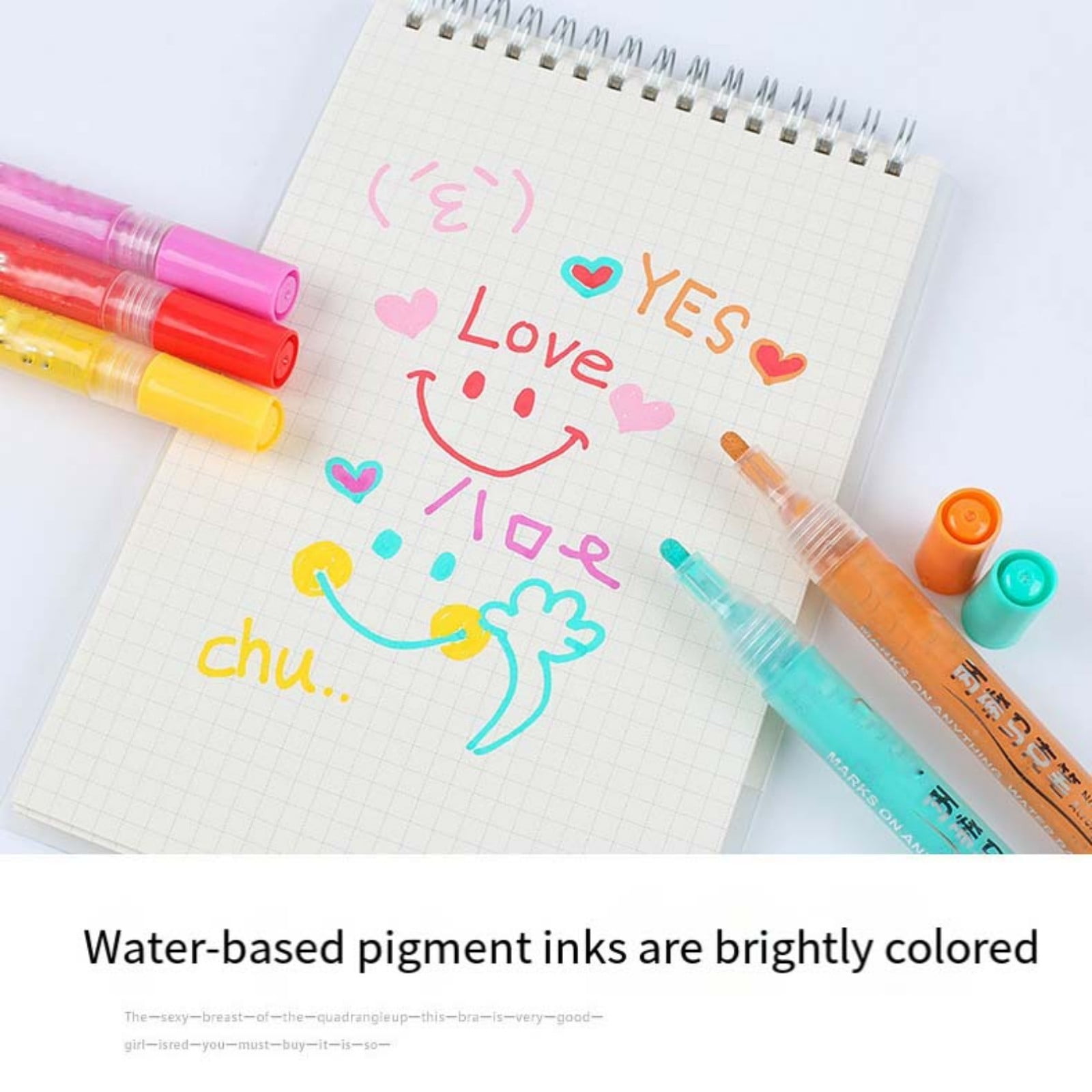 COM1950s Acrylic Paint Pens, Washable Paint Markers for Rock Painting, Ceramic, Glass, Wood, Canvas, Pumpkin, Diy Crafts, 12 Colors Set