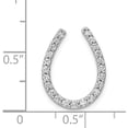 thumbnail image 4 of 14k White Gold 1/3ct. Diamond Horseshoe Chain Slide Natural Diamonds, 4 of 6