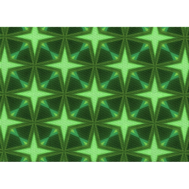 Ahgly Company Indoor Rectangle Patterned Deep Emerald Green Area Rugs, 7' x 10'