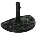 thumbnail image 1 of Outsunny Base de Demi-Parasol 20 lb Support de Parasol en Béton Robuste Noir, 1 of 10