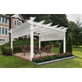thumbnail image 3 of Vita 12' x 12' Monterey White Vinyl Pergola with Canopy, VA42073, 3 of 10
