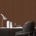 thumbnail image 3 of Dundee Deco Peel and Stick Faux Slat Wallpaper Roll, 24" x 9', Brown, 3 of 8