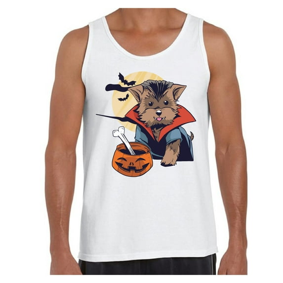 Awkward Styles Halloween Sleeveless Shirt Vampire Morkie Tank Top for Men