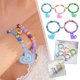 thumbnail image 2 of Pulsera de la amistad con cuentas de vidrio de resina de colores tejida a mano, ideal como regalo para parejas, gran oferta transfronteriza., 2 of 7