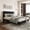 black, variant on Upholstered Bed Frame with Headboard, Full Size Platform Bed - Corduroy, Noise-Free, Wood Slats, Easy Assembly