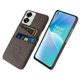 thumbnail image 1 of KAIYANG Funda trasera ultrafina con textura de tela para OnePlus Nord 2T 5G, carcasa de PC con ranuras para dos tarjetas, estilo E, color marrón, 1 of 5