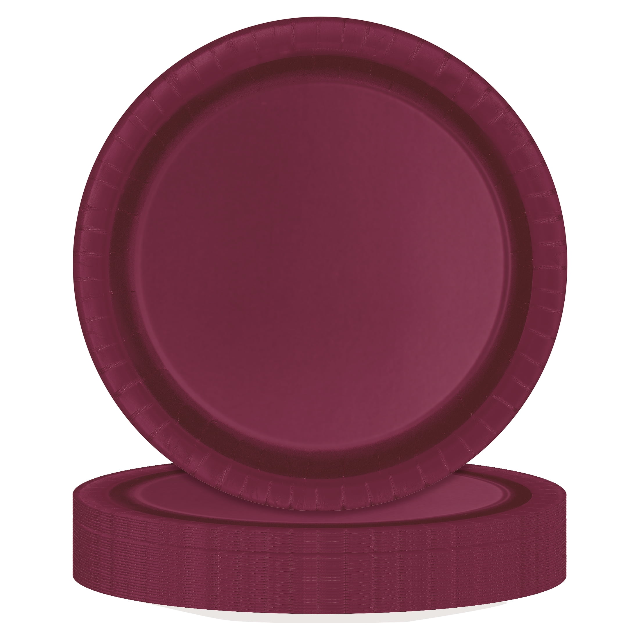70CT 7IN Burgundy Dessert Paper Plates by Way To Celebrate