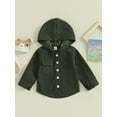 thumbnail image 2 of Bslissey Toddler Baby Girls Boys Corduroy Hoodies Coat Solid Color Long Sleeve Button Hooded Jacket Infant Casual Outerwear 6M 12M 18M 24M 3T 4T Kids Daily Clothes, 2 of 9