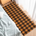 thumbnail image 4 of Kitchen Rugs and Mats Set of 1 Halloween Orange Geometric Plaid Kitchen Sink Mat,Non-Slip Area Runner Rug,Washable Floor Mat for Home Dining Room Office 20"x47", 4 of 6