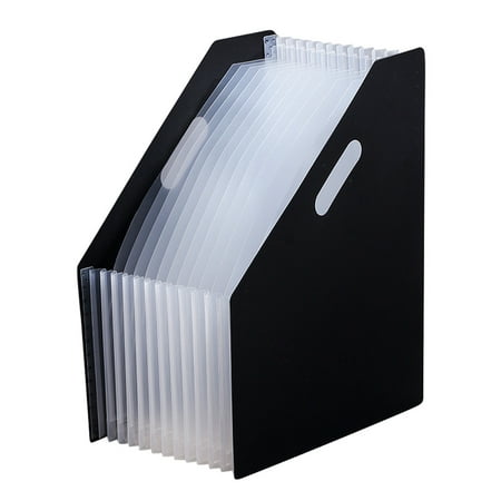 Eease Black Foldable Magazine Storage Rack Desktop Organizer