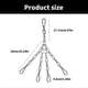thumbnail image 3 of Strong Punch Bag Hanger Boxing Bag Connecting Hook Chain Stainless Steel Swivels Chain with 4 Snapping Hook Enduring, 3 of 5