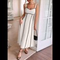 thumbnail image 4 of Vestido A Rayas para Mujer, con Tirantes Finos, y , Fluido Albaricoque XL, 4 of 6