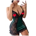 thumbnail image 2 of Teissuly Women Sexy Lace Black Lingerie Dress Sleepwear Night Dress Backless Pajamas, 2 of 5