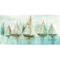 thumbnail image 2 of Pearce, Allison 18x11 White Modern Wood Framed Museum Art Print Titled - Blue Sailboats I, 2 of 4