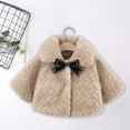 thumbnail image 6 of Atogsazn Baby Girl's Fleece Jacket Toddler Fuzzy Long Sleeve Jackets Plush Winter Warm Clothes Outfit 01-Khaki 9-12 Months, 6 of 6