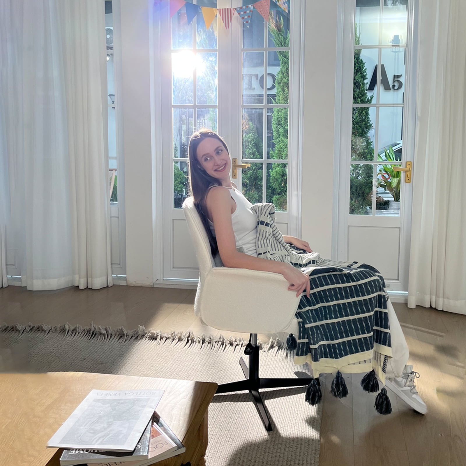 Modern Adjustable Armchair White
