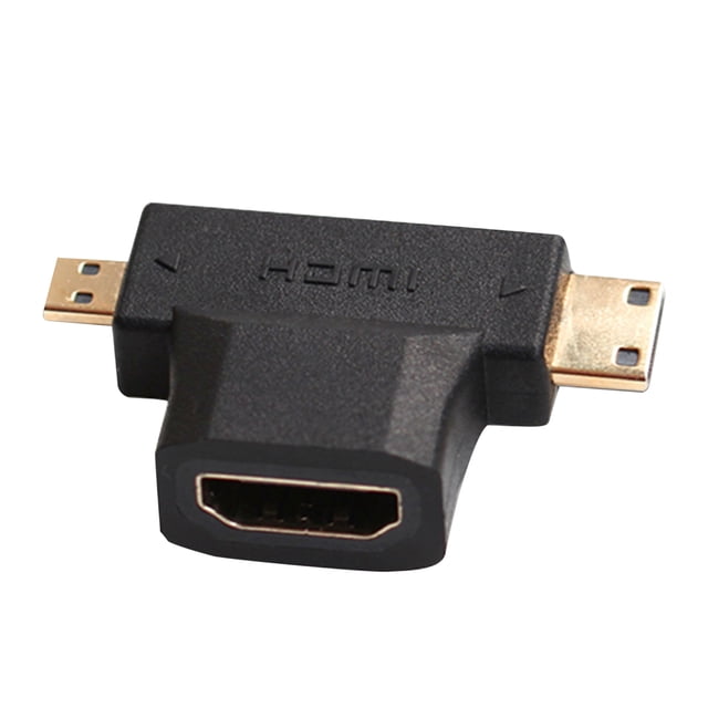 HDMI Female to Mini Micro HDMI Male Adapter Modular Stress Relief, 1080P Resolution for Tablet and Camera Video Streaming