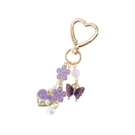 Vocoste 1 Pc Stylish Butterfly Heart Handbag Charm Bag Accessories 3.54″ Purple