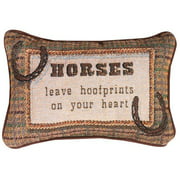 Manual Woodworkers & Weavers Horses Leave... Heart Word Lumbar Pillow