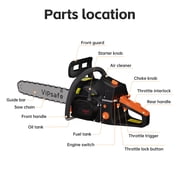 Vipsafe 58cc Gas Chainsaw 20 inch Bar, 2-Cycle Engine, Anti-Vibration, Chain Brake, for Tree Cutting & Wood Trimming