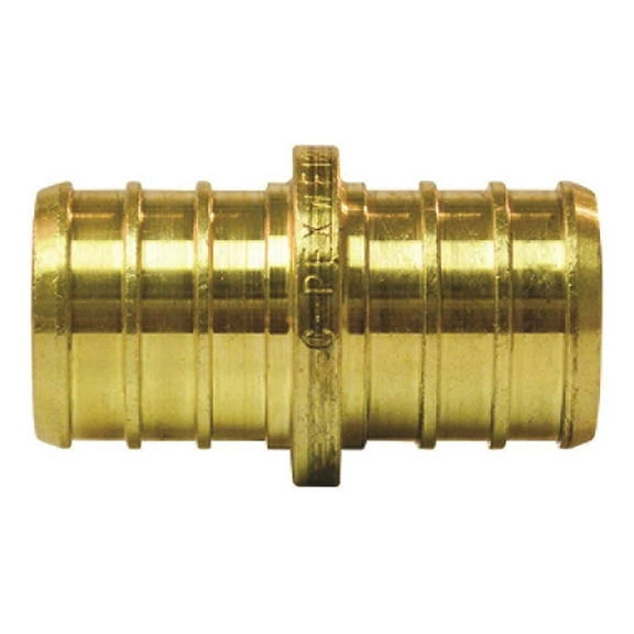 Apollo APXC3410PK ApolloPEX Series Coupling, 3/4 in, Barb, Brass, 200 psi Pressure - pack of 10