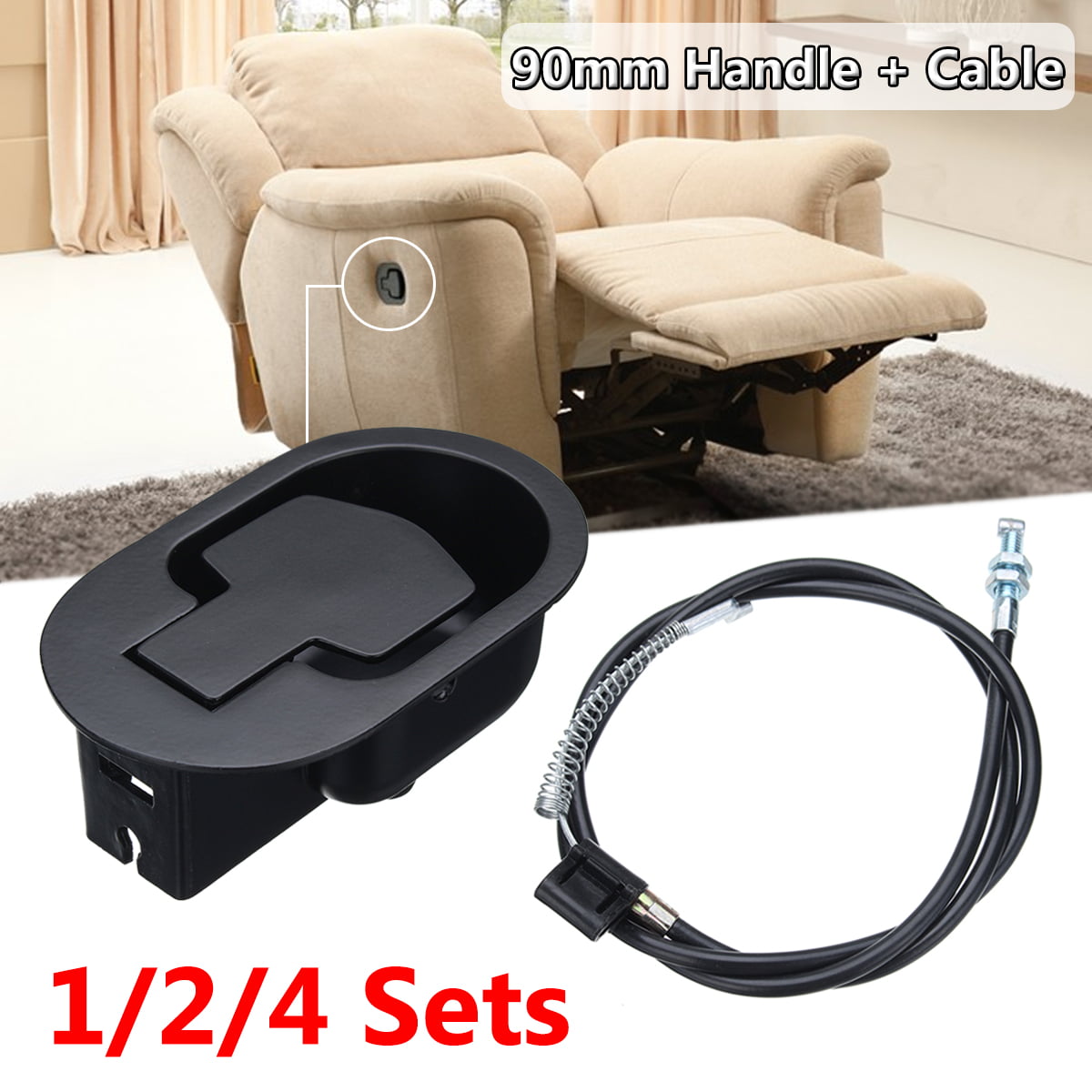 Durable Metal Sofa Handle Cable Recliner Chair Couch Release Lever Replacement 