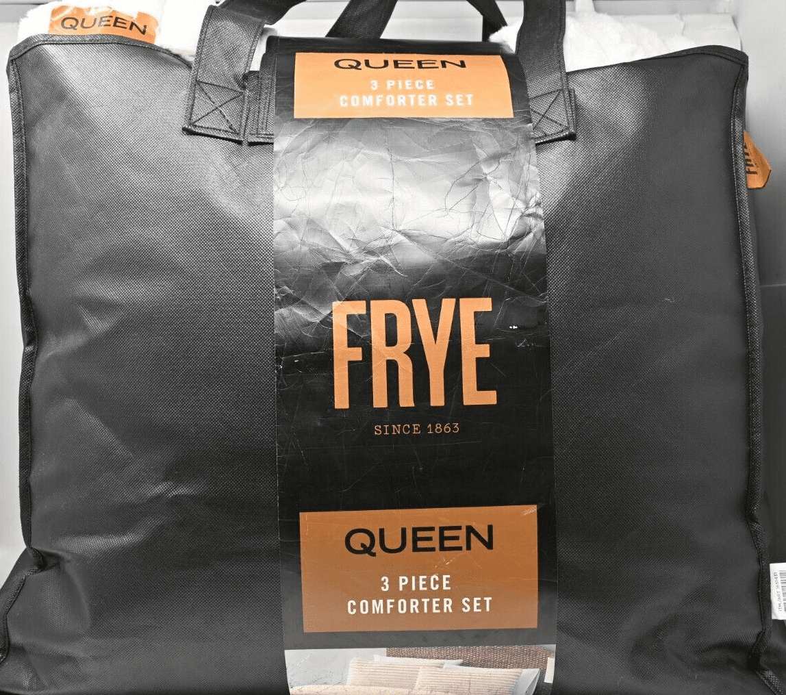 Frye 3 Piece Channel Stitch Faux Fur King Comforter Set in Gray 