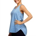 thumbnail image 5 of MRULIC tank top for women Women Workout Tops Mesh Racerback Yoga Tank Shirts Gym Running Tops Womens tank tops Blue + XL, 5 of 6