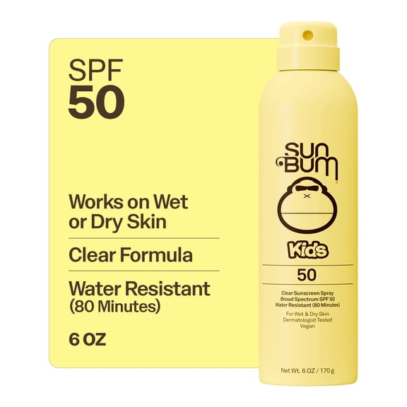 Sun Bum Kids Clear Sunscreen Spray, SPF 50, 6 oz