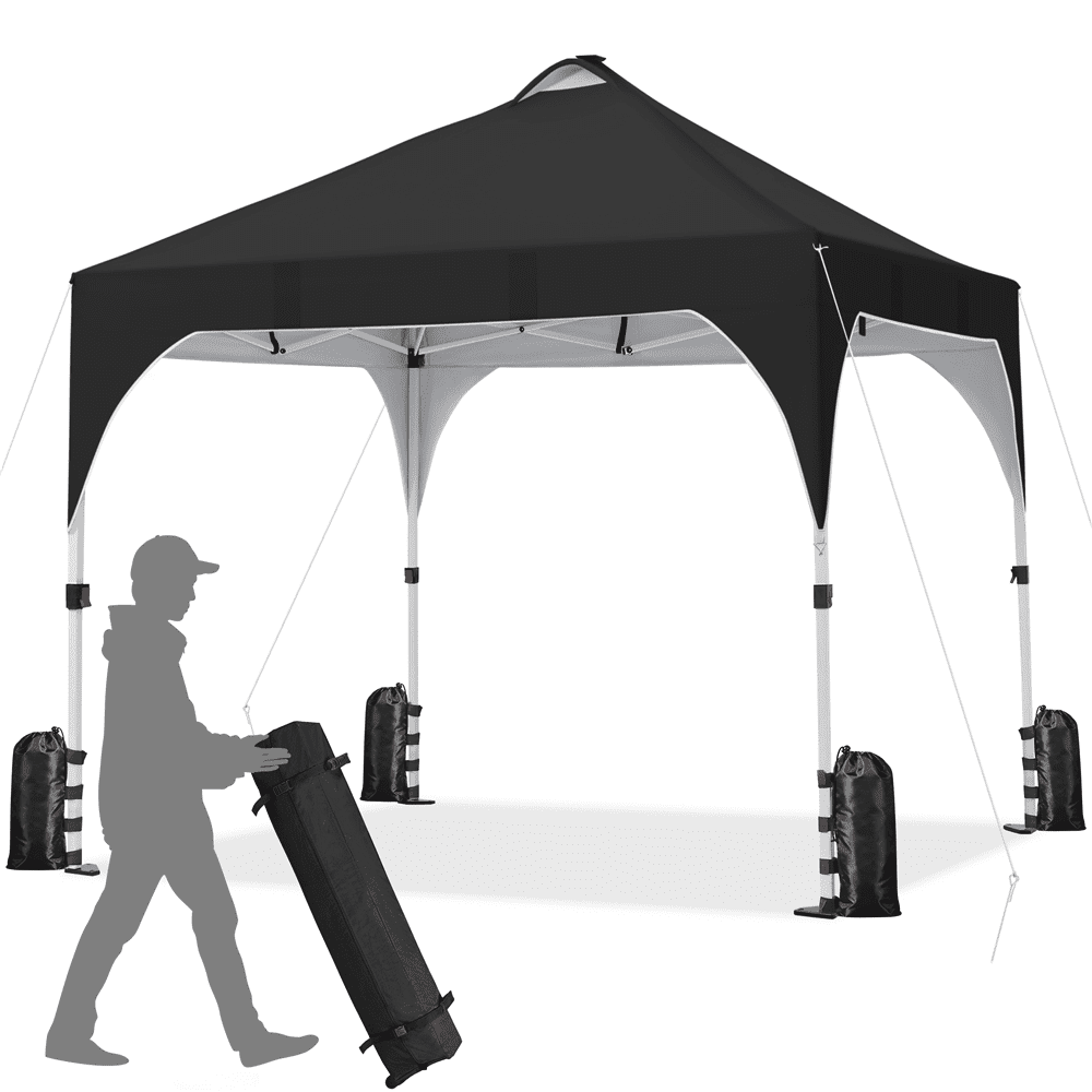 【otopapa】 Yaheetech 10x10 ft Pop-Up Canopy Tent, Height-Adjustable